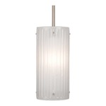 Textured Glass Pendant - Beige Silver / Frosted Strata