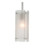 Textured Glass Pendant - Beige Silver / Frosted Granite