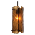 Textured Glass Pendant - Flat Bronze / Bronze Granite