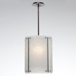 Textured Glass Oversized Pendant - Flat Bronze / Frosted Rimelight