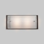 Textured Glass Bathroom Vanity Light - Flat Bronze / Frosted Strata
