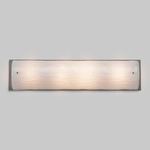 Textured Glass Bathroom Vanity Light - Metallic Beige Silver / Frosted Granite