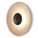 Ginger Wall / Ceiling Light - Matte Black / Oak / White Interior