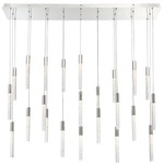 Magic Linear Multi Light Pendant - Polished Nickel / Crystal