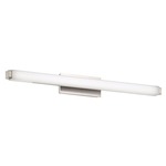 Mini Vogue Bathroom Vanity Light - Brushed Nickel / White