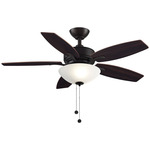 Aire Deluxe Ceiling Fan with Light - Brushed Nickel
