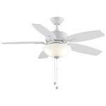 Aire Deluxe Ceiling Fan with Light - Matte White