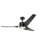 Rana Outdoor Ceiling Fan with Light - Satin Black