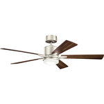 Lucian Elite Ceiling Fan with Light - Brushed Nickel / Silver / Walnut