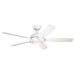 Geno Ceiling Fan with Light - Matte White / Matte White