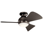 Sola Outdoor Ceiling Fan with Light - Olde Bronze / Brown