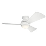 Sola Outdoor Ceiling Fan with Light - Matte White / Matte White