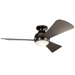 Sola Outdoor Ceiling Fan with Light - Olde Bronze / Brown