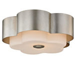 Allure Ceiling Flush Light - Silver Leaf / Opal