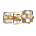 Splash Bathroom Vanity Light - Gold Leaf / Clear