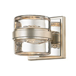 Splash Bathroom Vanity Light - Silver Leaf / Clear