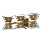 Expression Bathroom Vanity Light - Gold Leaf / Clear