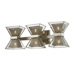 Expression Bathroom Vanity Light - Silver Leaf / Clear