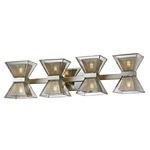 Expression Bathroom Vanity Light - Silver Leaf / Clear