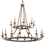 Cyrano Chandelier - Earthen Bronze / Cream Drip