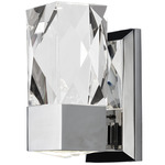 Empire Wall Sconce - Polished Nickel / Crystal