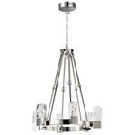 Empire Chandelier - Polished Nickel / Crystal