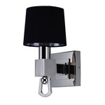 Jefferson Wall Light - Polished Silver / Black