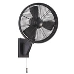 Anywhere Oscillating Outdoor Wall Fan - Matte Black / Matte Black