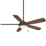 Lun-Aire Ceiling Fan with Light - Oil Rubbed Bronze / Dark Pine
