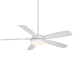 Lun-Aire Ceiling Fan with Light - White / White