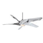 Artemis XL5 Ceiling Fan with Light - Liquid Nickel / Etched Opal