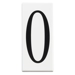 Number 0 Address Panel - White