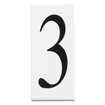 Number 3 Address Panel - White
