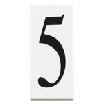 Number 5 Address Panel - White