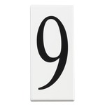 Number 9 Address Panel - White
