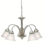 Wynberg Chandelier - Brushed Nickel / Satin Etched