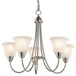 Nicholson Chandelier - Brushed Nickel / Satin Etched