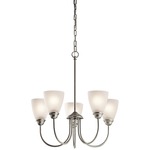 Jolie Chandelier - Brushed Nickel / Satin Etched