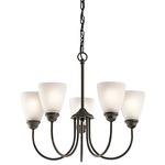 Jolie Chandelier - Olde Bronze / Satin Etched