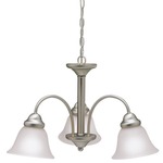 Wynberg Chandelier - Brushed Nickel / Satin Etched