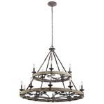 Taulbee Chandelier - Weathered Zinc