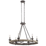 Taulbee Oval Chandelier - Weathered Zinc