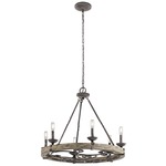 Taulbee Chandelier - Weathered Zinc