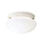 Space 209 Flush Mount Ceiling Light  - White / White Glass