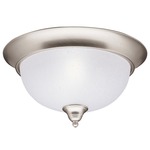 Dover Ceiling Light Fixture - Brushed Nickel / Etched Seedy