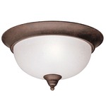 Dover Ceiling Light Fixture - Tannery Bronze / Etched Seedy