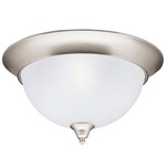 Dover Ceiling Light Fixture - Brushed Nickel / Etched Seedy