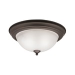 Signature 811 Ceiling Light Fixture - Olde Bronze / Satin Etched