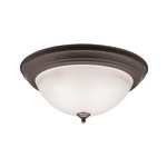 Signature 811 Ceiling Light Fixture - Olde Bronze / Satin Etched