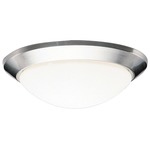 Ceiling Space 14 inch Flush Mount - Brushed Nickel / Opal Etched